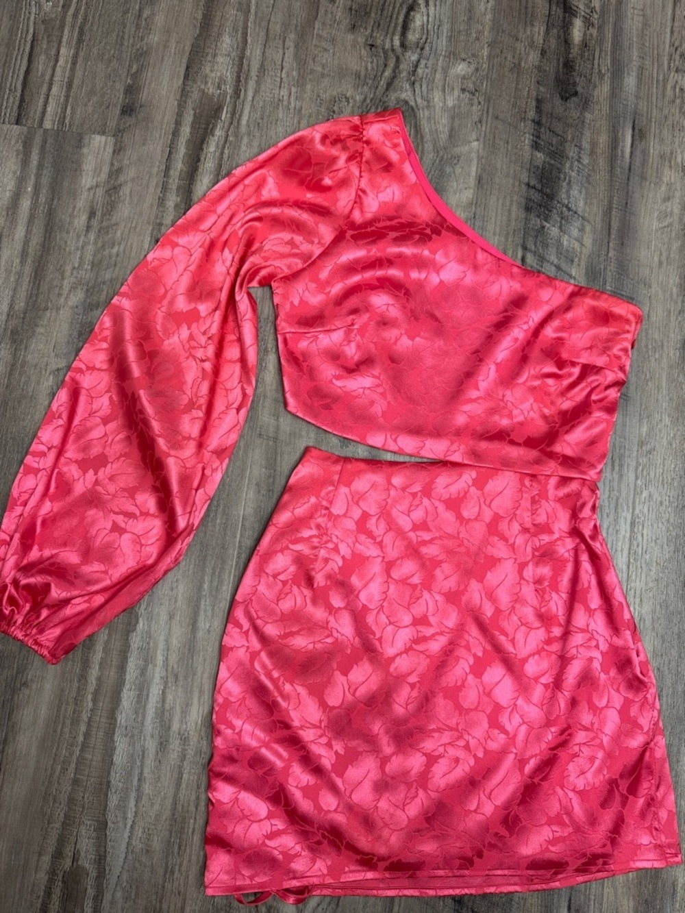 NEW Runaway the Label Floss Dress Pink Cutout Small One Shoulder - Picture 2 of 7
